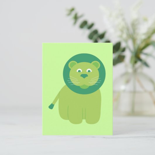 Adorable Lion Postkarte (Stehend Vorderseite)