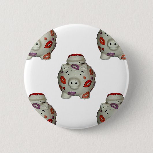 Adorable Lipstick Pig Button (Vorderseite)