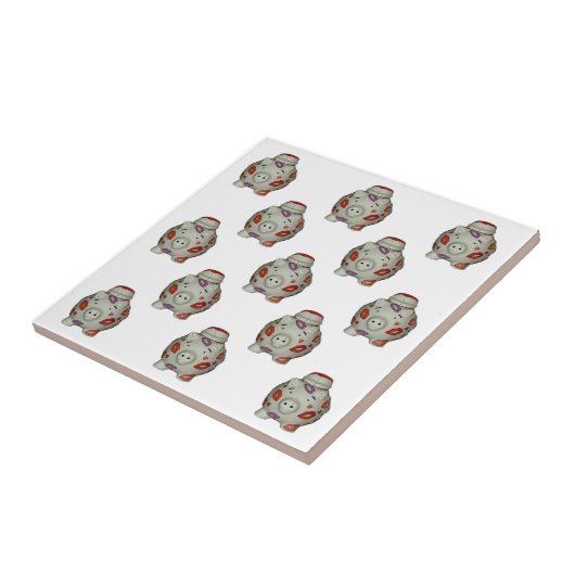 Adorable Lipstick Pig Fliese (Seite)