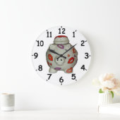 Adorable Lipstick Pig Große Wanduhr (Zuhause)