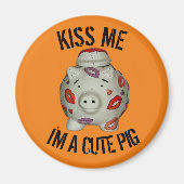 Adorable Lipstick Pig Magnet (Vorne)