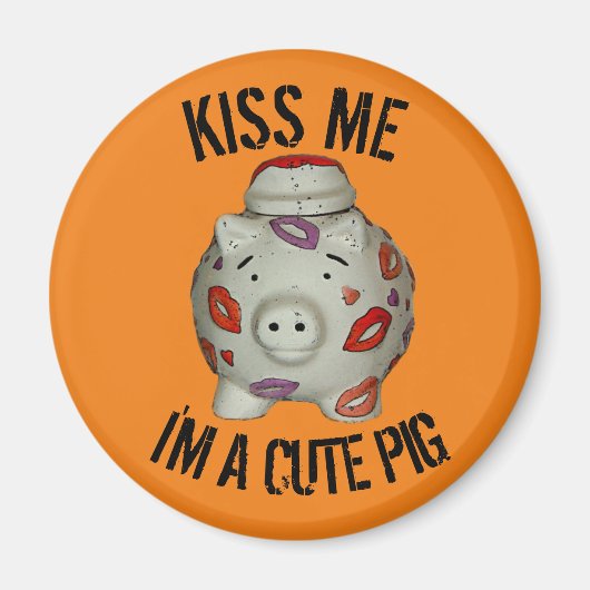 Adorable Lipstick Pig Magnet (Vorne)