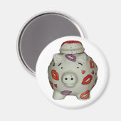 Adorable Lipstick Pig Magnet (Vorderseite/Rückseite)