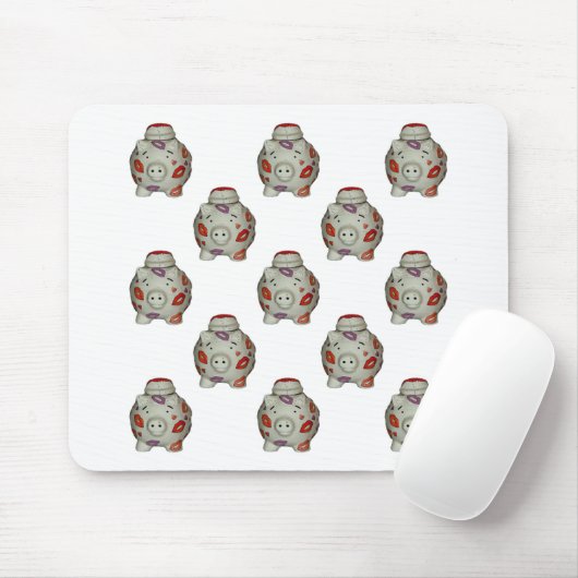 Adorable Lipstick Pig Mousepad (Mit Mouse)