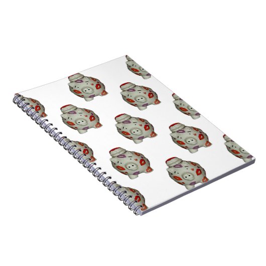 Adorable Lipstick Pig Notizblock (Rechte Seite)