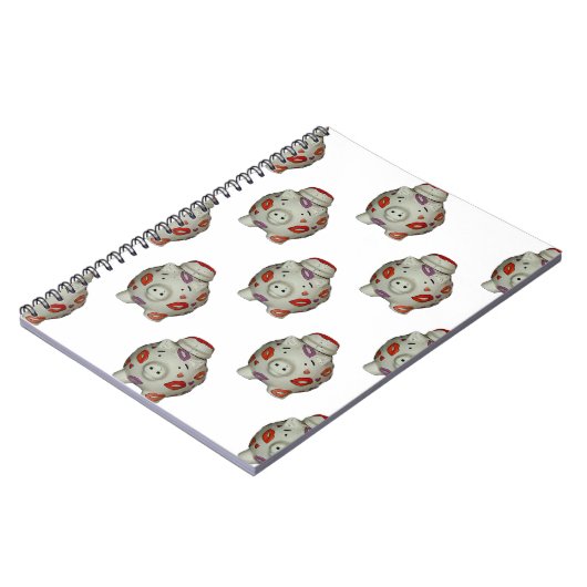 Adorable Lipstick Pig Notizblock (Linke Seite)