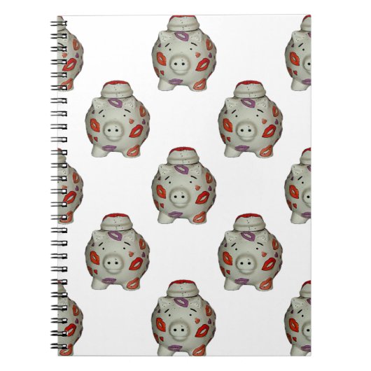 Adorable Lipstick Pig Notizblock (Vorderseite)