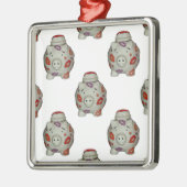Adorable Lipstick Pig Ornament Aus Metall (Links)