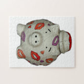 Adorable Lipstick Pig Puzzle (Horizontal)