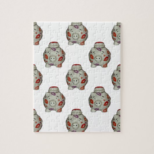 Adorable Lipstick Pig Puzzle (Vertikal)