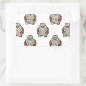 Adorable Lipstick Pig Rechteckiger Aufkleber (Tasche)