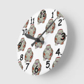 Adorable Lipstick Pig Runde Wanduhr (Winkel)