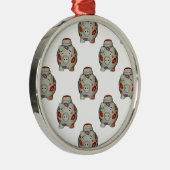 Adorable Lipstick Pig Silbernes Ornament (Rechts)