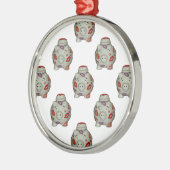 Adorable Lipstick Pig Silbernes Ornament (Links)