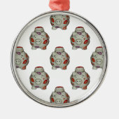 Adorable Lipstick Pig Silbernes Ornament (Vorne)