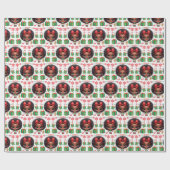 Adorable Little Afro Christmas Elf Girl Geschenkpapier (Flach)