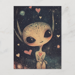 Adorable Little Alien Postkarte