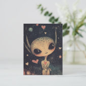 Adorable Little Alien Postkarte (Stehend Vorderseite)