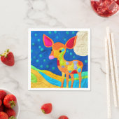 Adorable Little Baby Deer - quilt-like Design Serviette (Beispiel)