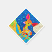 Adorable Little Baby Deer - quilt-like Design Serviette (Ecke)