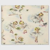 Adorable Little Ballerinas Kittens Weihnachten Hol Geschenkpapier (Flach)
