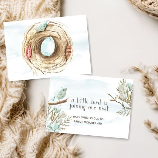 Adorable Little Bird Baby Pregnancy Ankündigung