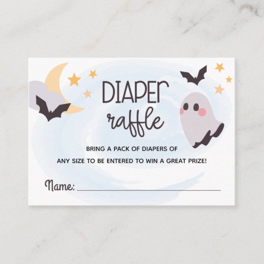 Adorable Little Boo Diaper Raffle Begleitkarte (Vorderseite)