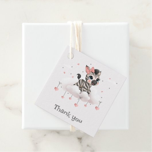 Adorable little cartoon zebra  geschenkanhänger (Beispiel)