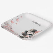 Adorable little cartoon zebra pappteller (Gewinkelt)