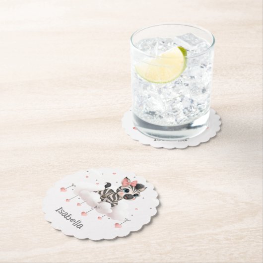 Adorable little cartoon zebra untersetzer (Vor Ort)