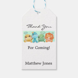 Adorable Little Dinosaur Kinderdusche Danke Geschenkanhänger