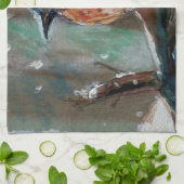 Adorable Little Eastern Bluebird Song Bird Geschirrtuch (Gefaltet)