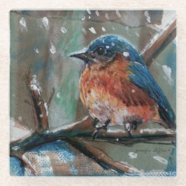 Adorable Little Eastern Bluebird Song Bird Glasuntersetzer