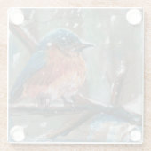 Adorable Little Eastern Bluebird Song Bird Glasuntersetzer (Rückseite)