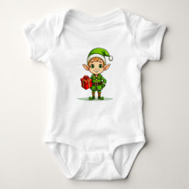 Adorable Little Elf – Festive Baby Bodysuit-Shirt Baby Strampler