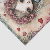 Adorable Little Girl - Valentinstag - Decoupage Seidenpapier (Ausschnitt)