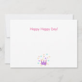 Adorable Little Girl's Foto Flat Birthday Card Dankeskarte (Rückseite)