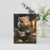 Adorable Little Hamster Postkarte (Stehend Vorderseite)