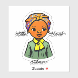 Adorable Little Harriet Tubman Black History Aufkleber