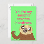 Adorable Little Herbivore Postcard Postkarte (Vorne/Hinten)