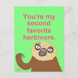 Adorable Little Herbivore Postcard Postkarte