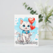 Adorable Little Kitten | Happy Birthday Postkarte (Stehend Vorderseite)
