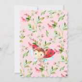 Adorable Little Lady Ladybug 1. Geburtstag Einladung (Rückseite)