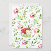 Adorable Little Lady Ladybug Babydusche Einladung (Rückseite)