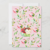 Adorable Little Lady Ladybug Babydusche Einladung (Rückseite)