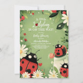 Adorable Little Ladybug Girl Babydusche Einladung (Vorderseite)
