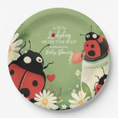 Adorable Little Ladybug Girl Babydusche Pappteller (Vorderseite)