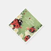 Adorable Little Ladybug Girl Babydusche Serviette (Ecke)