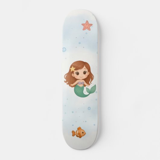 Adorable little mermaid kids skateboard (Vorderseite)