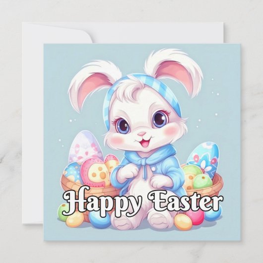 Adorable Little Ostersonnenkaninchen Feiertagskarte (Vorderseite)